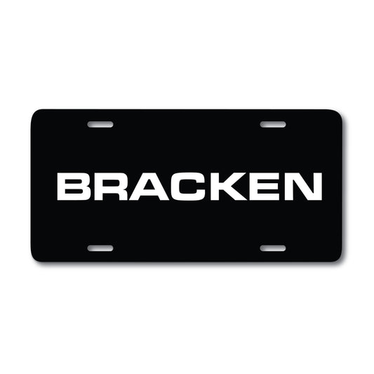 Bracken Aluminum License Plate