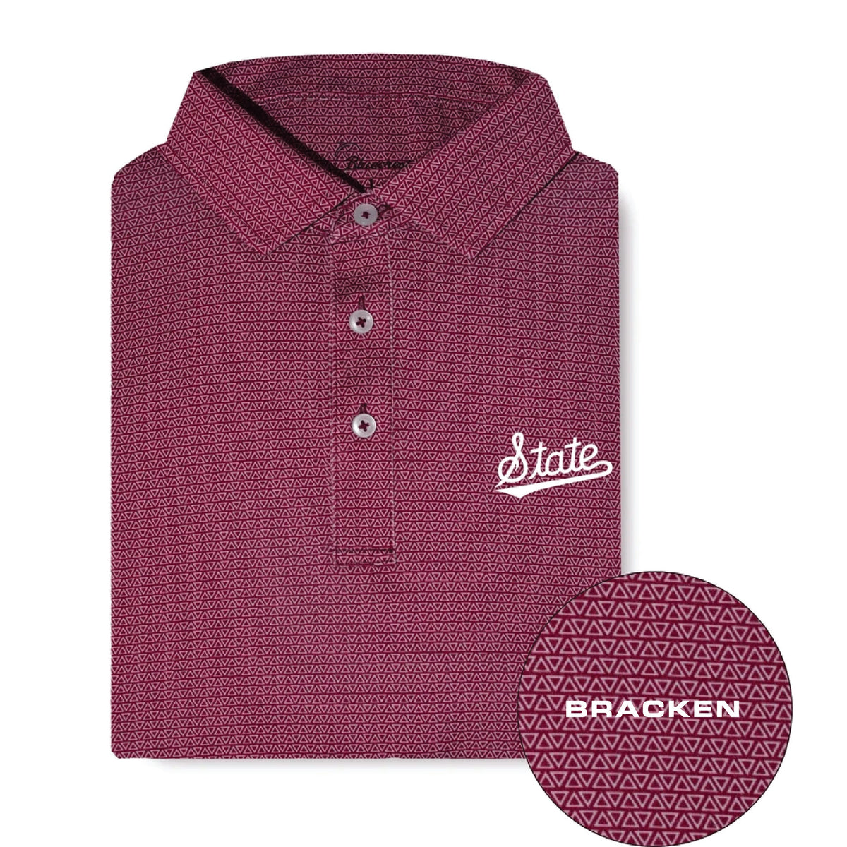 The Apex Print Performance Polo - Mississippi State - Bracken Sleeve