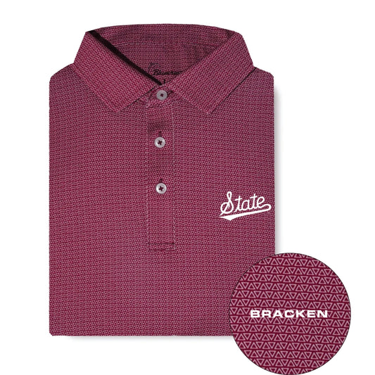 The Apex Print Performance Polo - Mississippi State - Bracken Sleeve